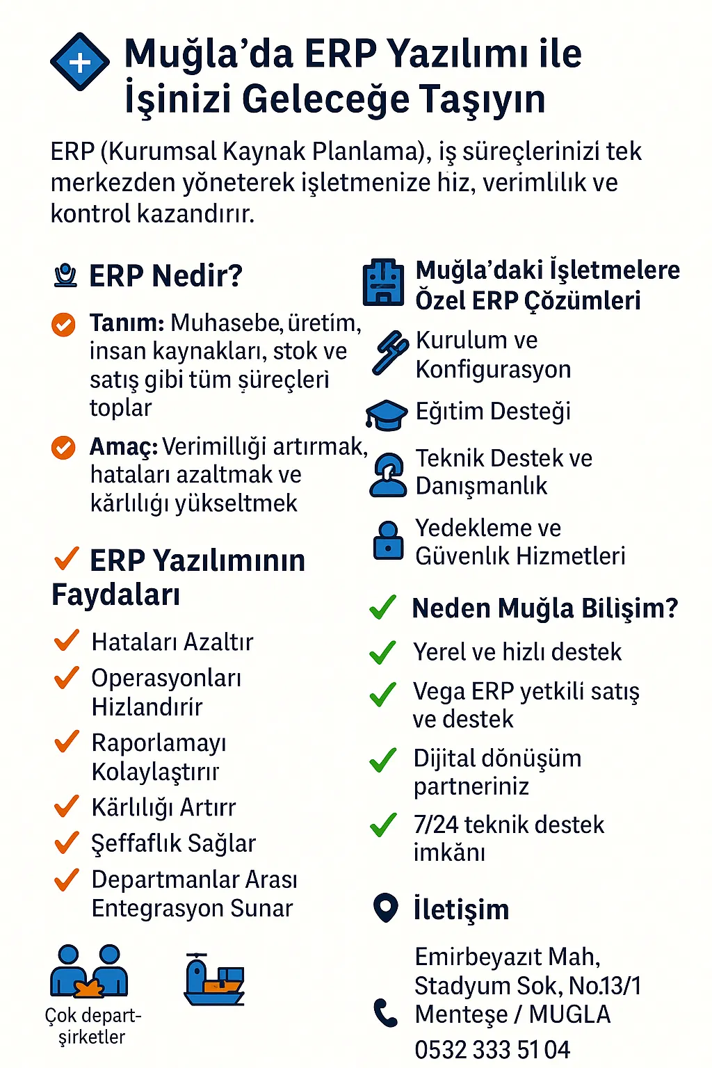 Muğla’da ERP Yazılımı | Vega ERP Kurulum ve Destek
