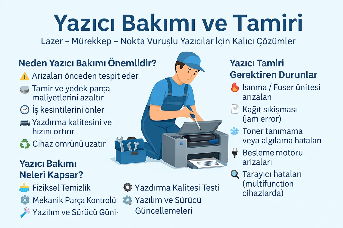  Sorunsuz Yazdırma Deneyimi İçin Periyodik Yazıcı Bakımı Şart!