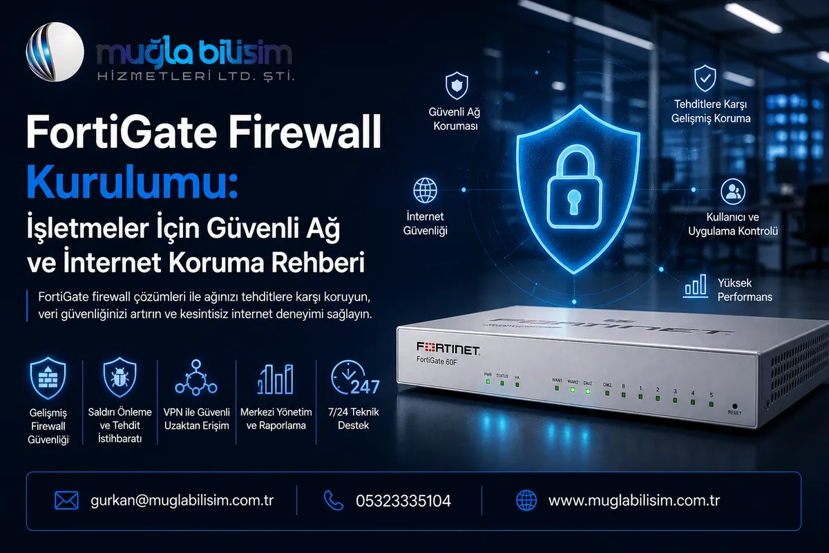FortiGate Firewall Kurulumu: İşletmeler İçin Güvenli Ağ ve İnternet Koruma Rehberi