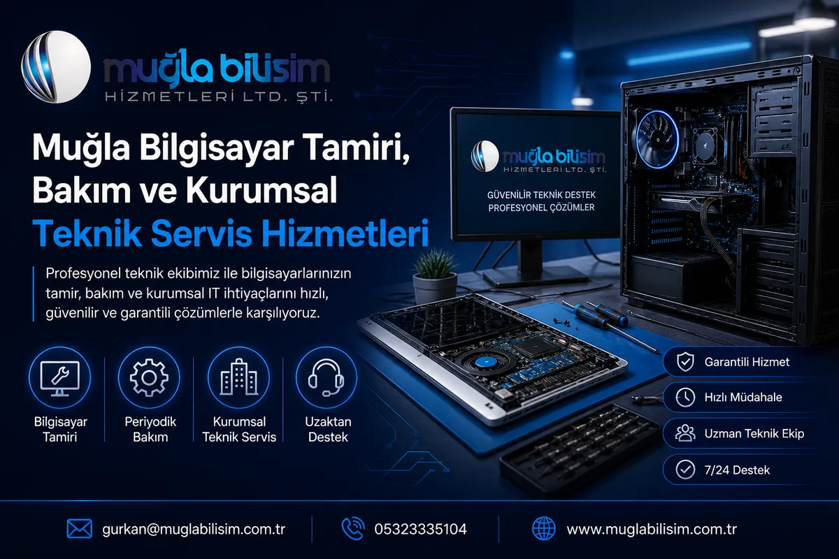 Muğla Bilgisayar Tamiri, Bakım ve Kurumsal Teknik Servis Hizmetleri